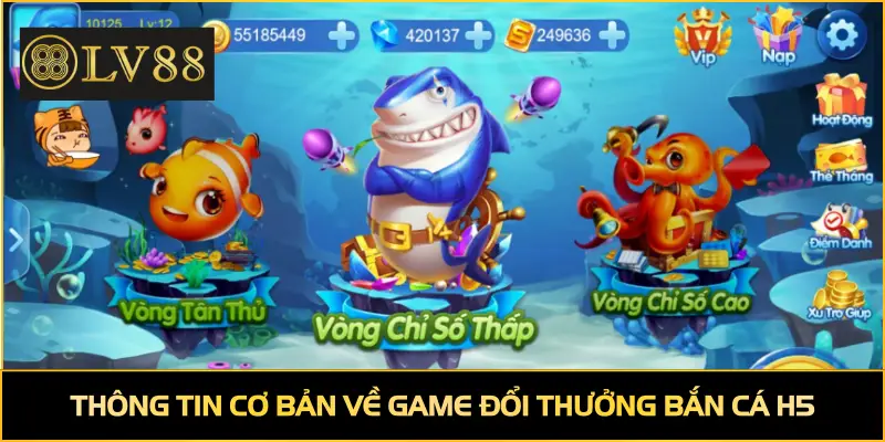 Thông tin cơ bản về game đổi thưởng bắn cá H5